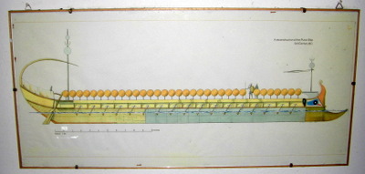 Drawing of 3 BCE Punic War Ship.